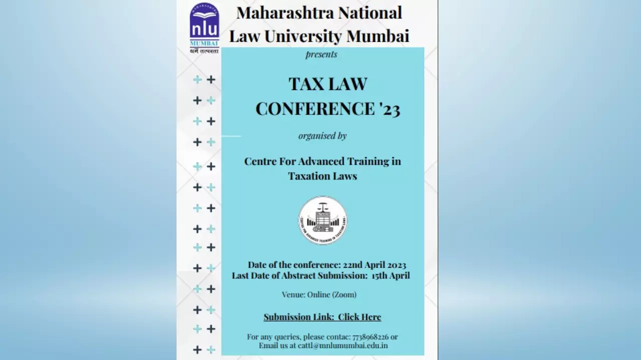 MNLU Mumbai: Tax Law Conference [April 22nd]