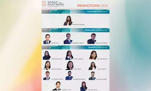 Saraf And Partners announces Annual Promotion For 2023