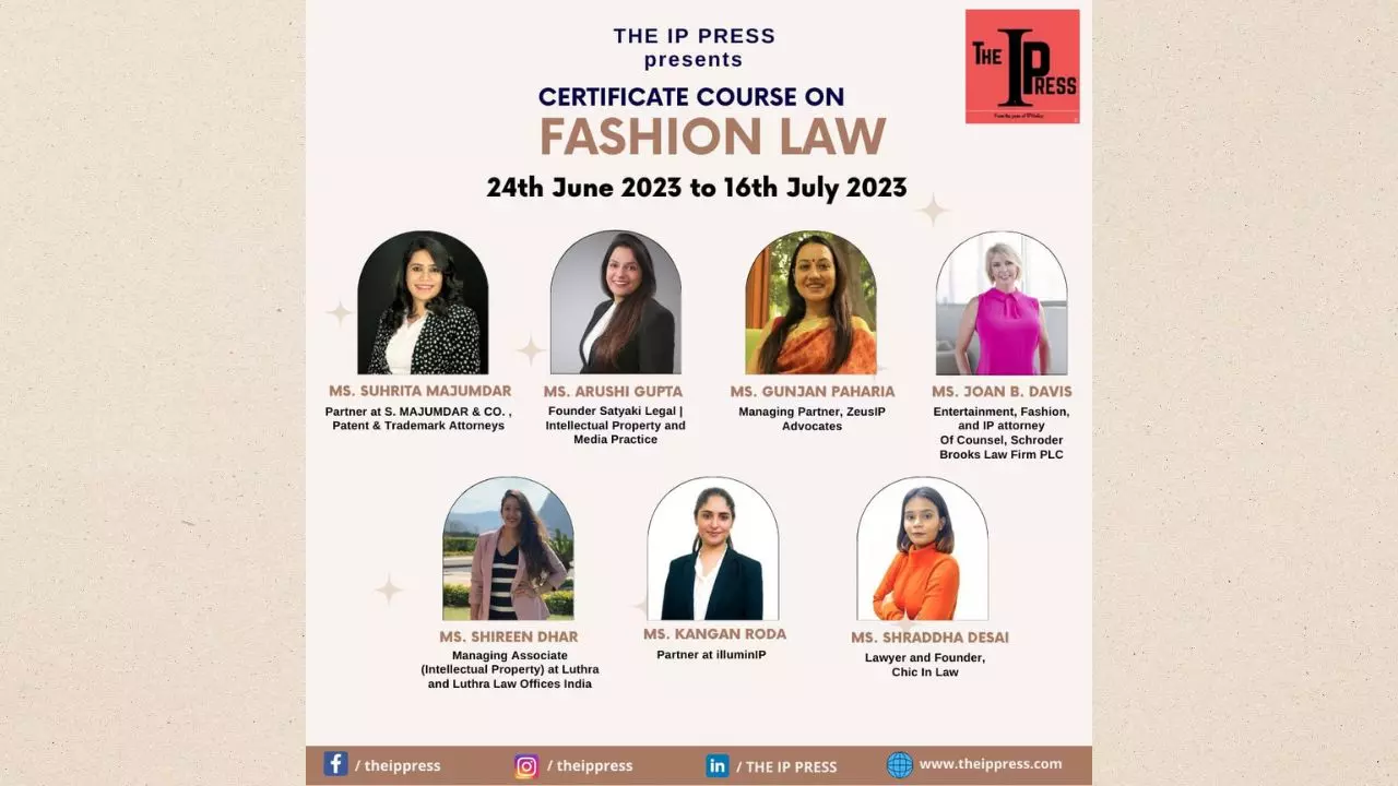 Certificate Course On Fashion Law By The IP Press