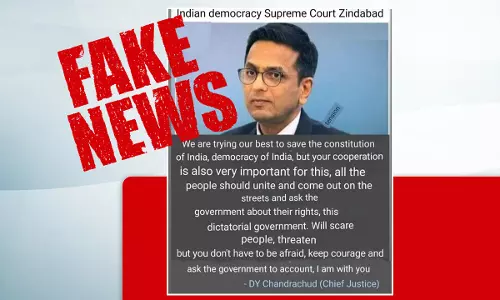 Supreme Court Issues Alert About Fake News Falsely Quoting CJI; Says Legal Action Being Taken