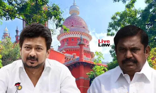 Madras HC Temporarily Restrains Minister Udhayanidhi Stalin From Making Defamatory Statements Against Edappadi Palaniswami Madras HC Temporarily Restrains Minister Udhayanidhi Stalin From Making Defamatory Statements Against Edappadi Palaniswami