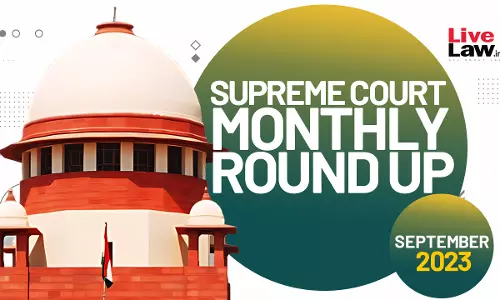 Supreme Court Monthly Roundup- September 2023