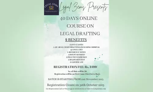 [Advt.]Legal Zems : Online Course On Legal Drafting 2023