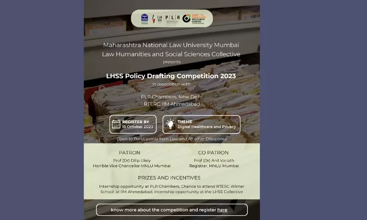MNLU Mumbai: LHSS Policy Drafting Competition 2023 MNLU Mumbai: LHSS Policy Drafting Competition 2023