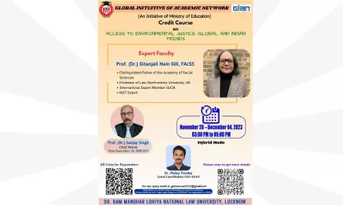 UGC-GIAN: Credit Course On Access To Environmental Justice: Global And Indian Trends