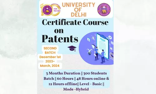 University Of Delhi: Certificate Course On Patents University Of Delhi: Certificate Course On Patents