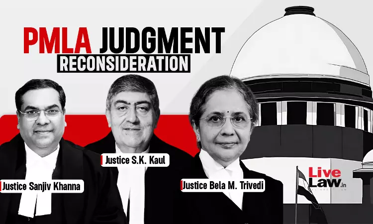 Supreme Court Dissolves Bench On PMLA Judgment Reconsideration After Centre Seeks Time; Doing With Heavy Heart, Says Justice Kaul Supreme Court Dissolves Bench On PMLA Judgment Reconsideration After Centre Seeks Time; Doing With Heavy Heart, Says Justice Kaul