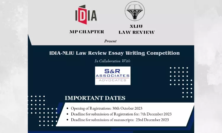 IDIA MP Chapter | Essay Writing Competition by IDIA-NLIU Law Review