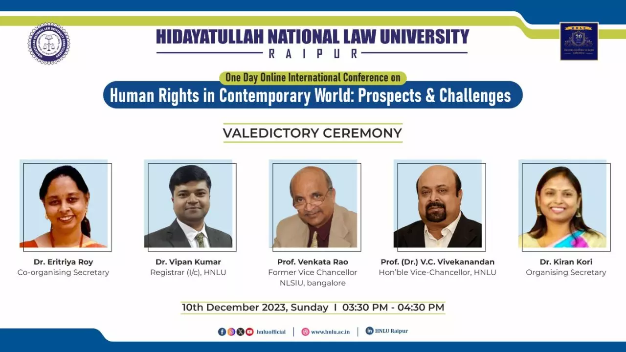 HNLU: Online International Conference On Human Rights In The Contemporary World - Prospects And Challenge HNLU: Online International Conference On Human Rights In The Contemporary World - Prospects And Challenge