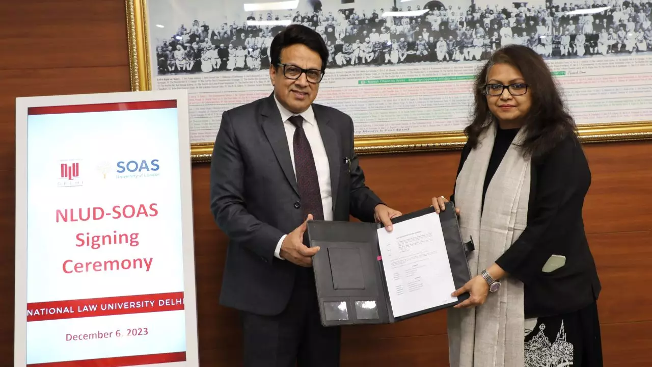 NLUD & SOAS Collaborate On A Masters Program Following 2021 UGC Regulations For Joint Degrees With Global HEIs NLUD & SOAS Collaborate On A Masters Program Following 2021 UGC Regulations For Joint Degrees With Global HEIs