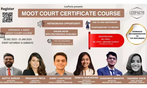 [Advt.]LexPacto: Moot Court Certificate Course [30th Dec 2023 - 21Jan 2024]