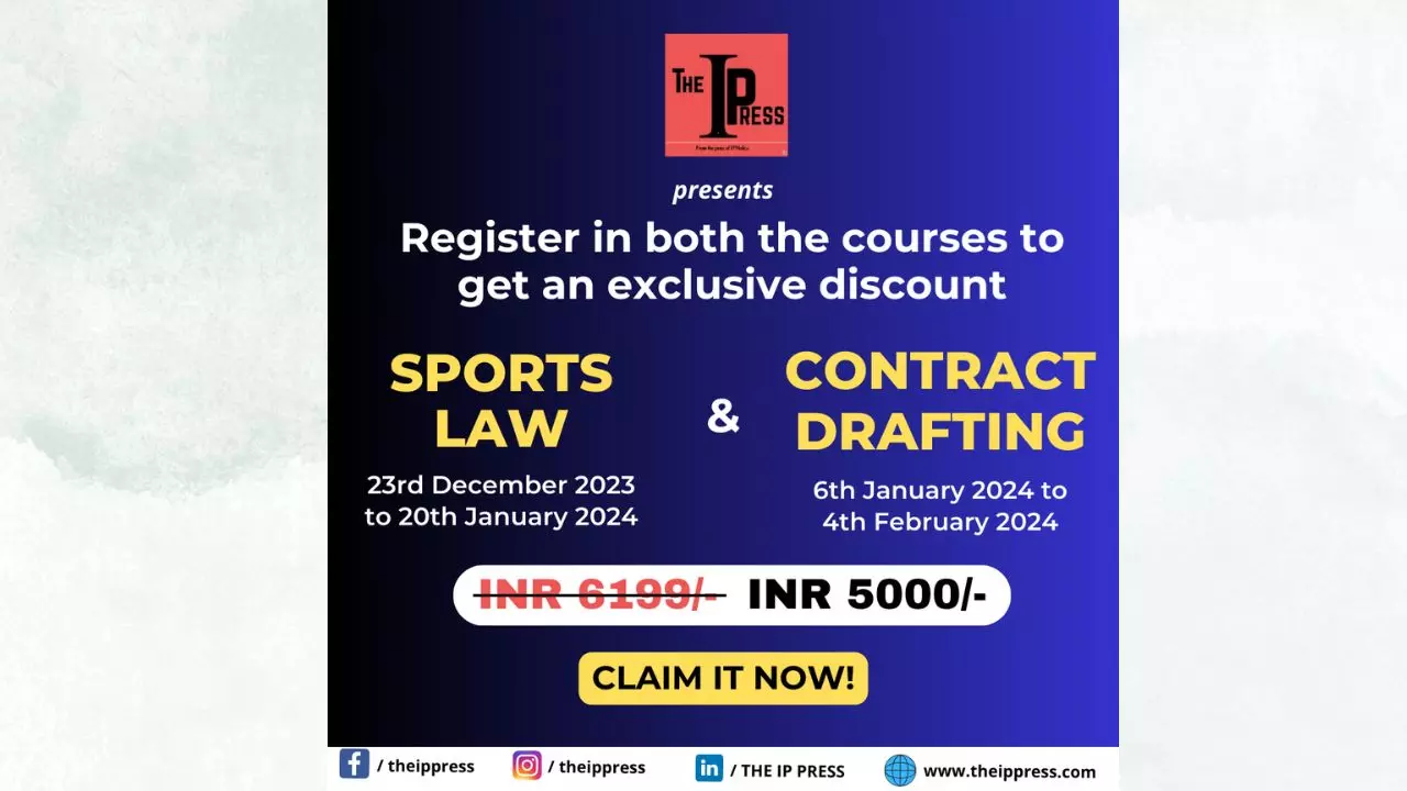 Register Now In The Certificate Courses On Sports Law And Contract Drafting By The IP Press Register Now In The Certificate Courses On Sports Law And Contract Drafting By The IP Press