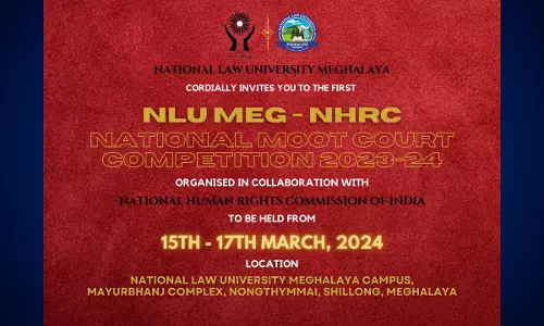 1st NLU Meg- NHRC National Law Moot Court Competition (Prizes Worth Rs. 1.5 L) [Offline; March 15-17]