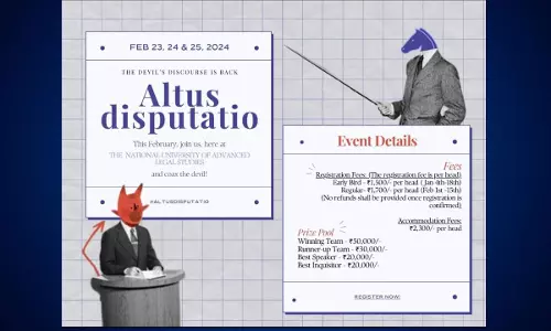 Altus Disputatio: Debate Championship By NUALS Kochi [23rd - 25th Feb]