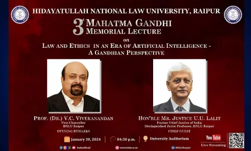 Justice Uday Umesh Lalit, Former CJI To Deliver The 3rd Mahatma Gandhi Memorial Lecture At HNLU [30th January]