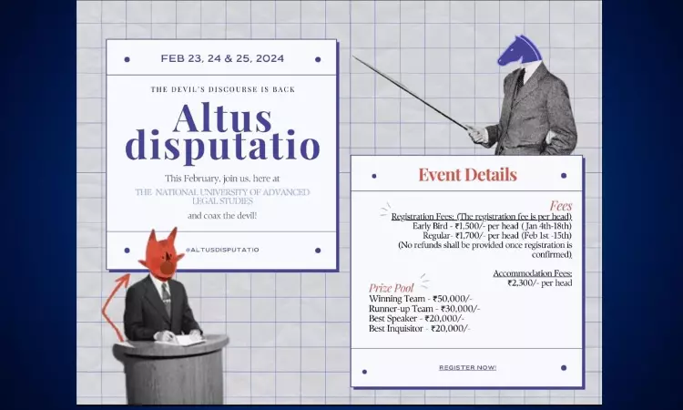 Altus Disputatio: Debate Championship By NUALS Kochi [23rd - 25th Feb]
