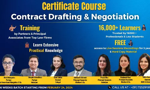 Learn Contract Drafting & Negotiation From Top Law Firm Lawyers At Bettering Results: Register Now