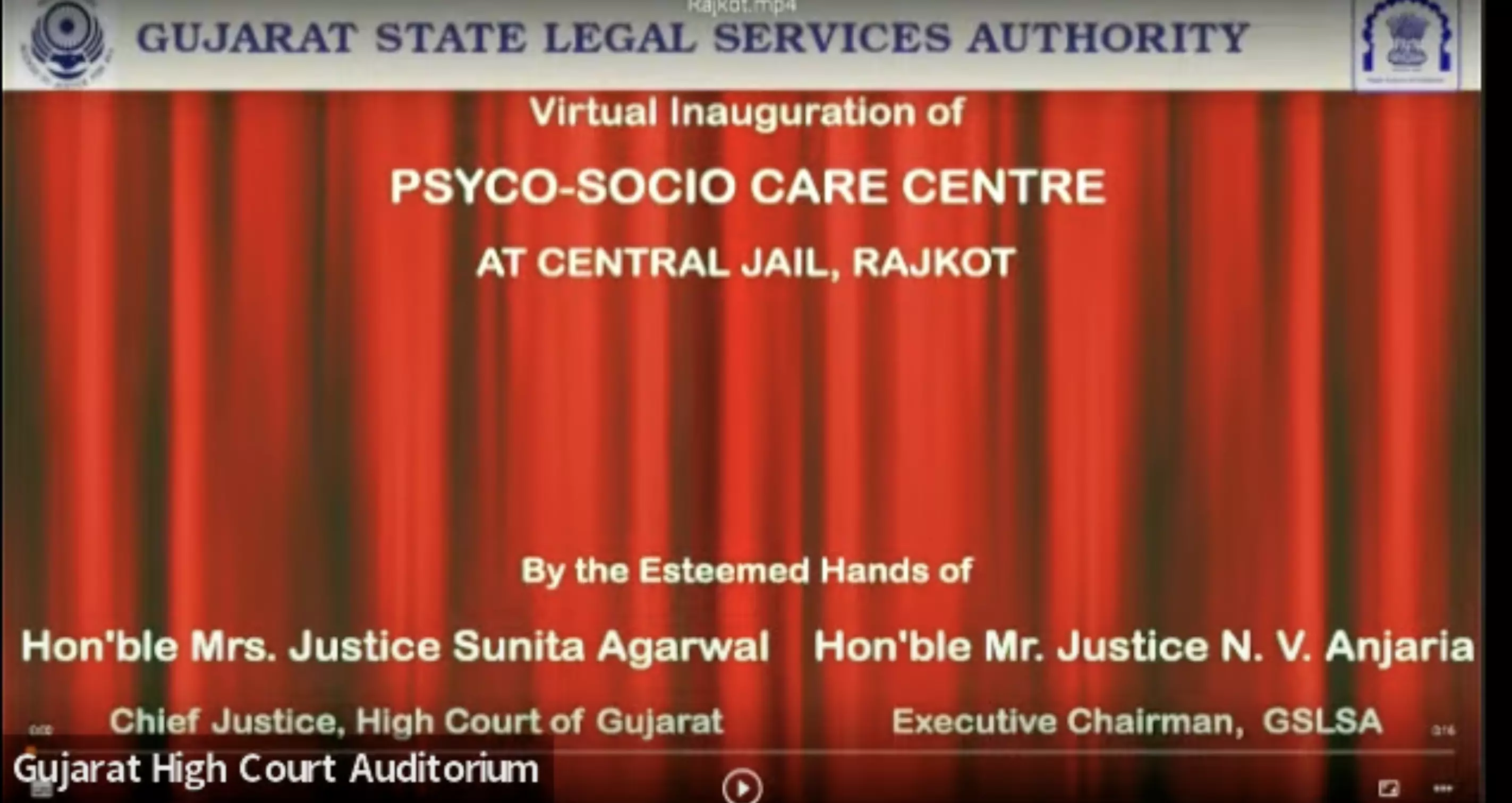 Gujarat High Court Chief Justice Inaugurates Psycho-Socio Care Centers In Three Central Jails