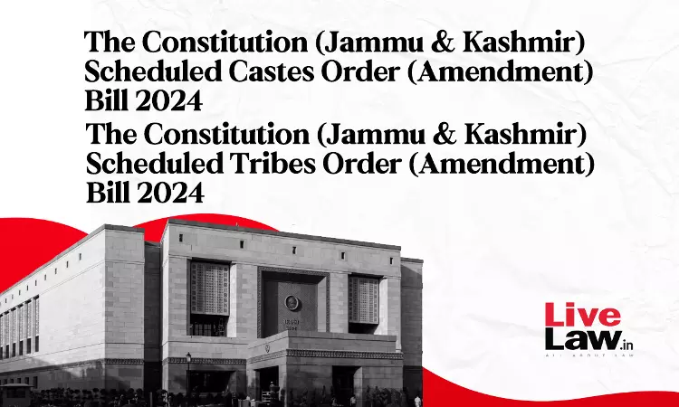 Parliament Clears Bills To Modify List Of SCs, STs For Jammu & Kashmir Parliament Clears Bills To Modify List Of SCs, STs For Jammu & Kashmir