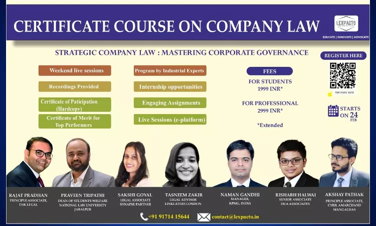 Lex Pacto:Certificate Course In Strategic Company Law: Mastering Corporate Governance