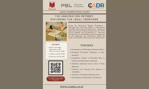 NLUD Presents 1st Edition Of The Arbitration Odyssey Exploring The Legal Frontiers In Association With PSL Advocates & Solicitors NLUD Presents 1st Edition Of The Arbitration Odyssey Exploring The Legal Frontiers In Association With PSL Advocates & Solicitors