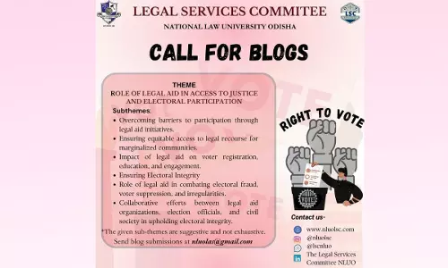 Legal Services Committee National Law University Odishas Call For Blogs On “Role Of Legal Aid In Access To Justice And Electoral Participation” Legal Services Committee National Law University Odishas Call For Blogs On “Role Of Legal Aid In Access To Justice And Electoral Participation”