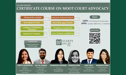 Lex Pacto: Certificate Course On Moot Course Advocacy [23rd March To 14 April]