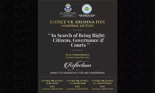 O.P. Jindal Global University: Justice V.R. Krishna Iyer Memorial Lecture By The Attorney General For India [13th April]