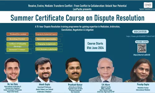 Lex Pacto: Summer Certificate Course On Dispute Resolution