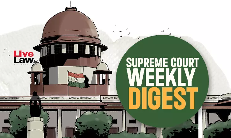Supreme Court Weekly Digest With Subject /Statute Wise Index [April 1 to 13]