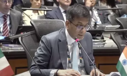 Indian Courts Came To Be Re-imagined As Democratic Spaces, Not As Imposing Empires : CJI DY Chandrachud At J20 Summit In Brazil Indian Courts Came To Be Re-imagined As Democratic Spaces, Not As Imposing Empires : CJI DY Chandrachud At J20 Summit In Brazil