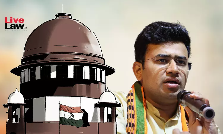 Fight Your Battles Before Electorate : Supreme Court Rejects Karnataka Govts Plea For FIR Against BJP MP Tejasvi Surya