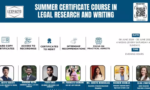 [Advt.] LexPacto: Summer Certificate Course On Legal Research And Drafting [8th June to 30th June]
