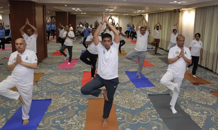 International Yoga Day Celebrated At Supreme Court, CJI DY Chandrachud Extols Virtues Of Yoga International Yoga Day Celebrated At Supreme Court, CJI DY Chandrachud Extols Virtues Of Yoga