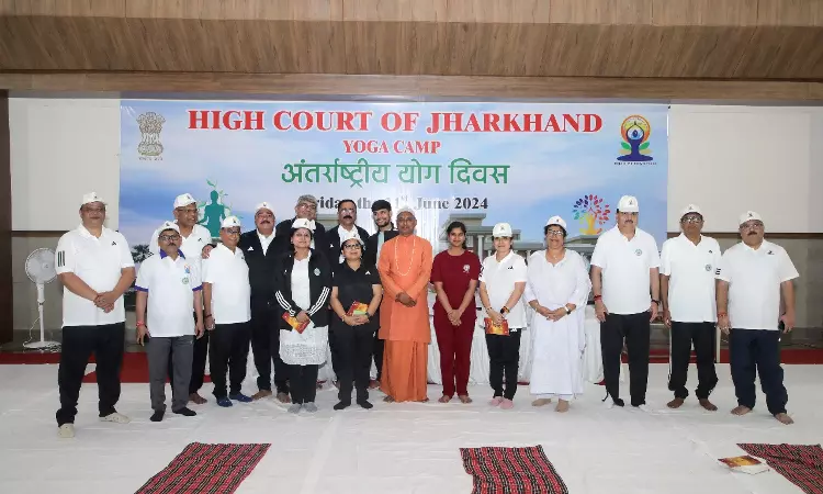 Judges And Staff Of Jharkhand High Court Participate In Yogabhyas Camp To Celebrate International Yoga Day Judges And Staff Of Jharkhand High Court Participate In Yogabhyas Camp To Celebrate International Yoga Day