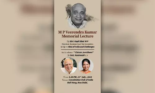 MP Veerendra Kumar Memorial Lecture To Be Held In Delhi On 22 July 2024 MP Veerendra Kumar Memorial Lecture To Be Held In Delhi On 22 July 2024