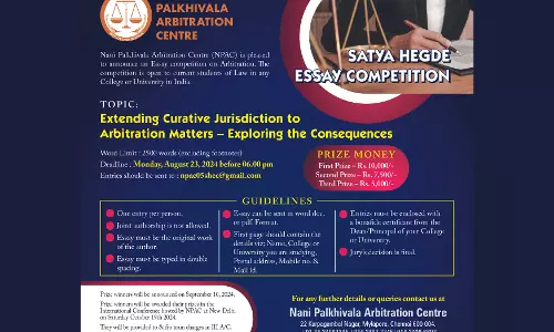 Satya Hegde Essay Competition On Extending Curative Jurisdiction To Arbitration Matters – Exploring The Consequences