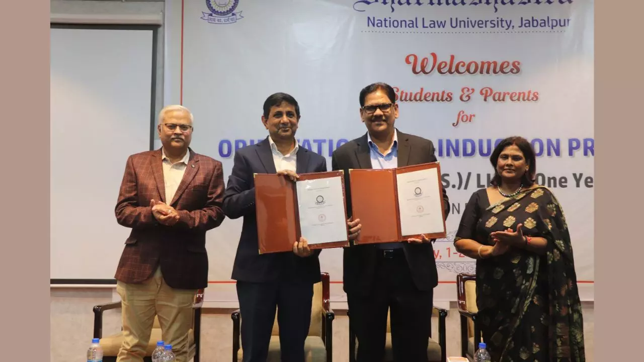 Dharmashastra National Law University, Jabalpur Organises Orientation-Cum-Induction Session Dharmashastra National Law University, Jabalpur Organises Orientation-Cum-Induction Session