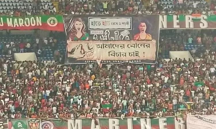 Calcutta High Court Quashes Ban On Football Supporters Entering Stadium With Tifo Demanding Justice For RG Kar Rape-Murder Victim Calcutta High Court Quashes Ban On Football Supporters Entering Stadium With Tifo Demanding Justice For RG Kar Rape-Murder Victim