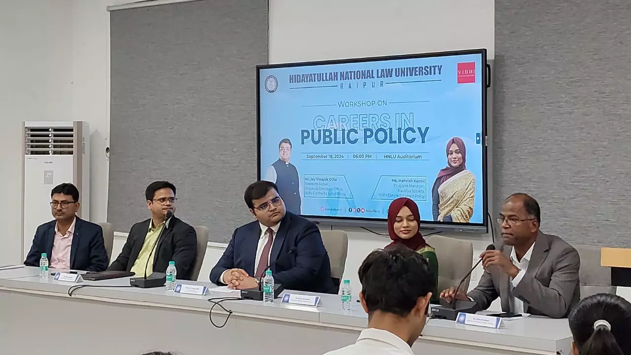 HNLU Raipur Hosts Workshop On “Careers In Public Policy” In Collaboration With Vidhi Centre For Legal Policy