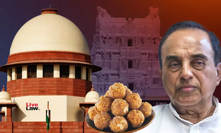 Tirupati Laddu Issue : Was There Internal Testing By TTD? Was Ghee Sample Taken From Rejected Lot? Subramanian Swamy Approaches Supreme Court Tirupati Laddu Issue : Was There Internal Testing By TTD? Was Ghee Sample Taken From Rejected Lot? Subramanian Swamy Approaches Supreme Court