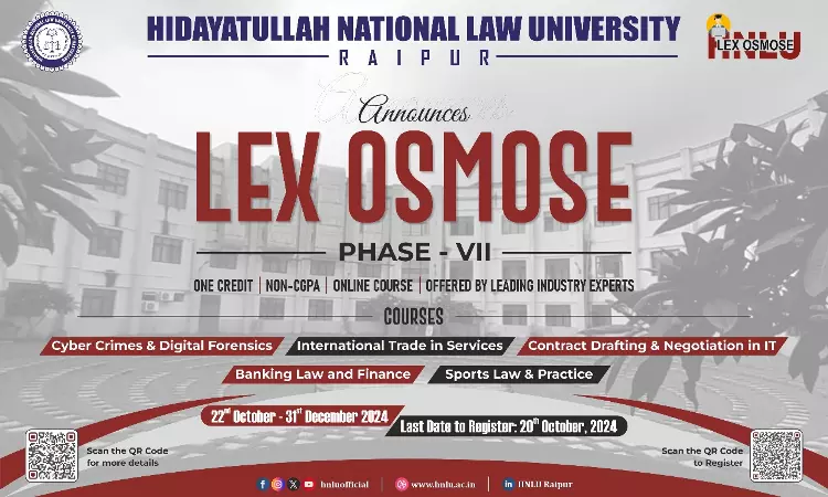 HNLU Launches Seventh Edition Of Non-CGPA Credit Course Series: Lex Osmose [22nd October To 31st December]