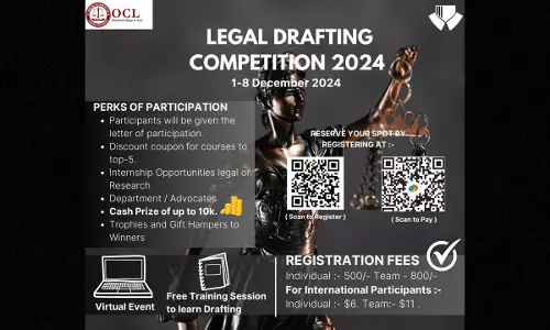 Oriental College Of Law: National Drafting Competition 2024 [Cash Prize Worth 10K]