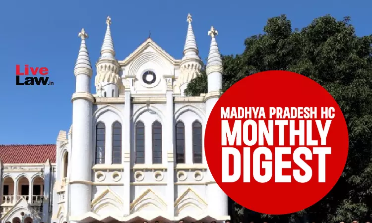 Madhya Pradesh High Court Monthly Digest: November 2024
