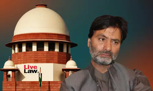 Yasin Malik Cant Be Physically Produced In Jammu Court : Supreme Court Allows Him To Examine Witnesses Via VC From Tihar Jail Yasin Malik Cant Be Physically Produced In Jammu Court : Supreme Court Allows Him To Examine Witnesses Via VC From Tihar Jail