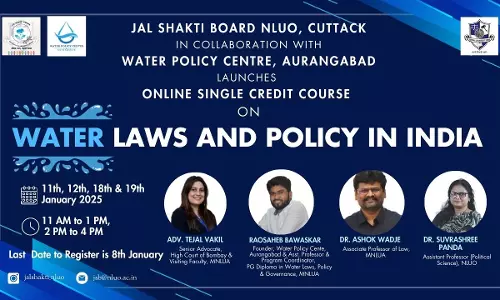 [Advt.] NLU Odisha: Online Single Credit Course On Water Laws And Policy In India