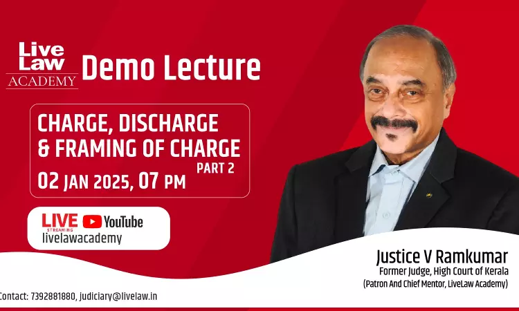 TODAY at 7PM- JUDICIARY DEMO CLASS ON CHARGE, DISCHARGE AND FRAMING OF CHARGES - Part II By JUSTICE RAMKUMAR TODAY at 7PM- JUDICIARY DEMO CLASS ON CHARGE, DISCHARGE AND FRAMING OF CHARGES - Part II By JUSTICE RAMKUMAR
