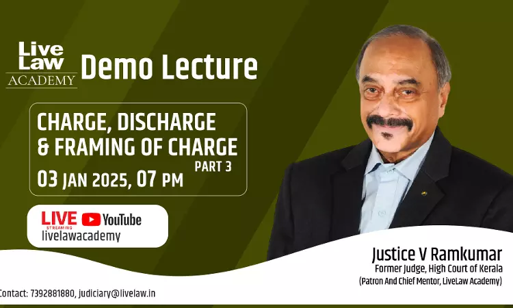 TODAY at 7PM- JUDICIARY DEMO CLASS ON CHARGE, DISCHARGE AND FRAMING OF CHARGES - Part III By JUSTICE V RAMKUMAR TODAY at 7PM- JUDICIARY DEMO CLASS ON CHARGE, DISCHARGE AND FRAMING OF CHARGES - Part III By JUSTICE V RAMKUMAR