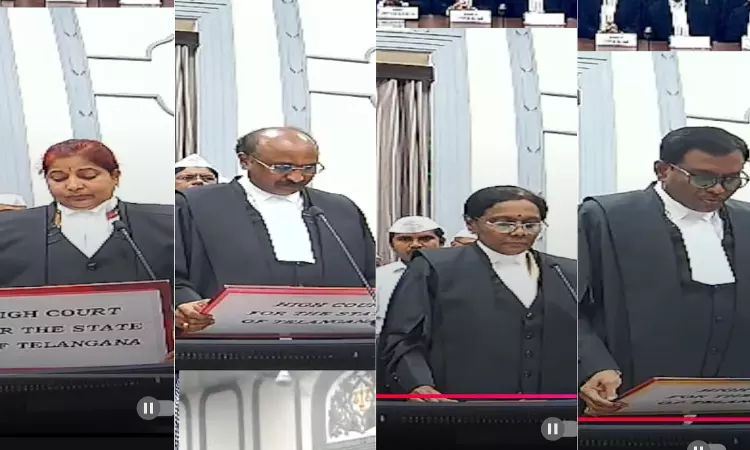Four Judicial Officers Sworn In As Additional Judges Of Telangana High Court Four Judicial Officers Sworn In As Additional Judges Of Telangana High Court