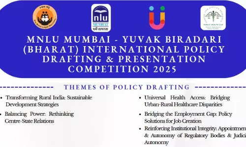 MNLU Mumbai In Collaboration With Yuvak Biradari (Bharat) To Organize The International Policy Drafting & Presentation Competition 2025 MNLU Mumbai In Collaboration With Yuvak Biradari (Bharat) To Organize The International Policy Drafting & Presentation Competition 2025